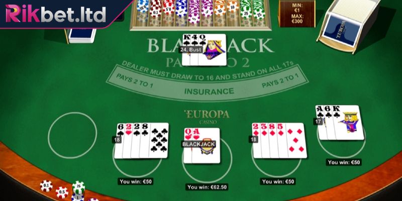 Blackjack RIKBET Từ Tân Binh Đến Cao Thủ Chỉ Trong Tích Tắc 3 Các tùy chọn hành động của người chơi